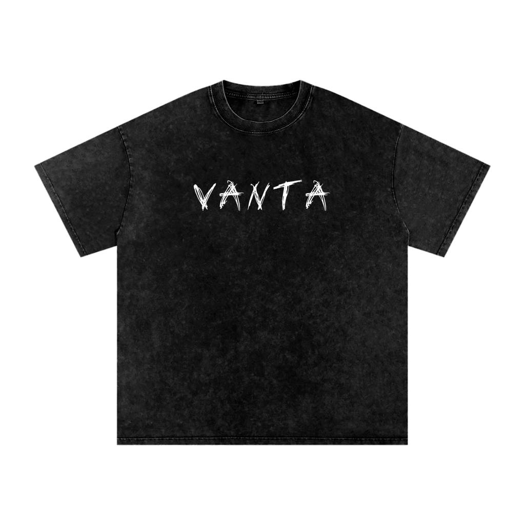 Snow Washed Oversized Cotton T-Shirt