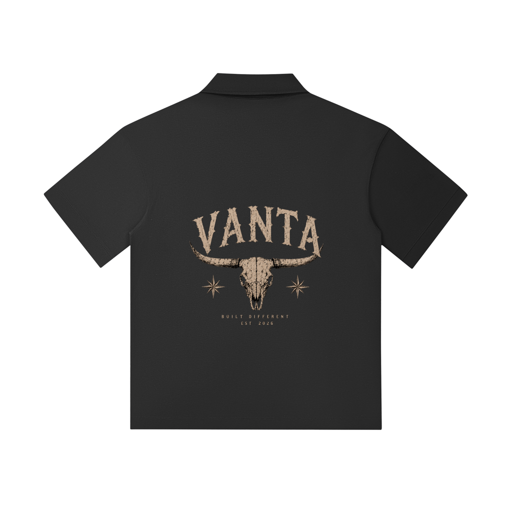 Drop Shoulder Short-Sleeve Polo